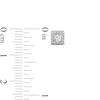 Thumbnail Image 3 of 1/2 CT. T.W. Princess-Cut Certified Lab-Grown Diamond Frame Stud Earrings in 14K White Gold (F/SI2)