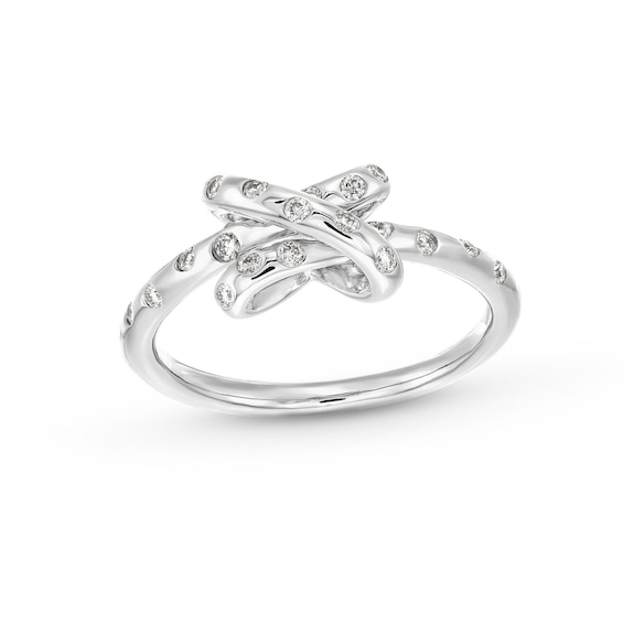 1/5 CT. T.w. Certified Lab-Grown Diamond Bubbles Knot Ring in 10K White Gold (F/Si2)