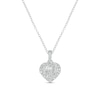 Thumbnail Image 1 of 1/5 CT. T.W. Heart-Shaped Multi-Diamond Frame Pendant in 10K White Gold