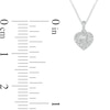Thumbnail Image 2 of 1/5 CT. T.W. Heart-Shaped Multi-Diamond Frame Pendant in 10K White Gold