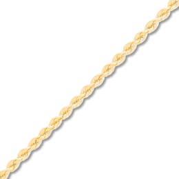 2.75mm Diamond-Cut Round Rope Chain Necklace in Hollow 14K Gold - 24”