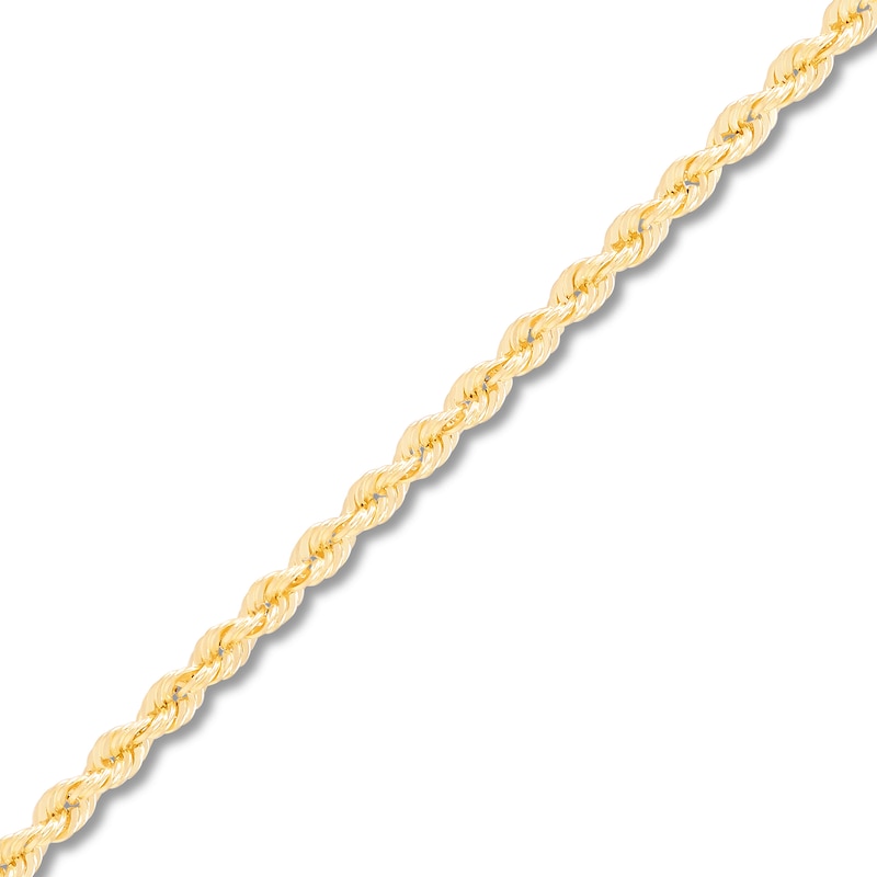 Main Image 1 of 2.75mm Diamond-Cut Round Rope Chain Necklace in Hollow 14K Gold - 24”
