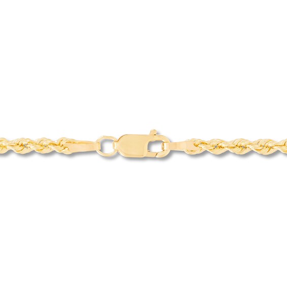 2.75mm Diamond-Cut Round Rope Chain Necklace in Hollow 14K Gold - 24â