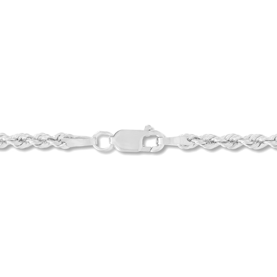 2.75mm Diamond-Cut Round Rope Chain Necklace in Hollow 14K White Gold - 24â