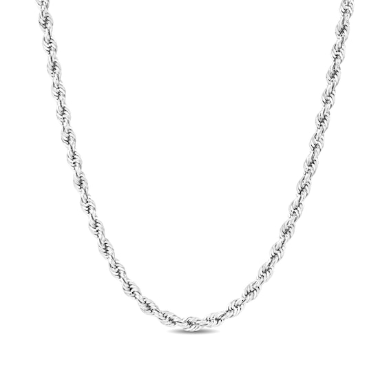 2.9mm Diamond-Cut Round Rope Chain Necklace in Hollow 14K Gold
