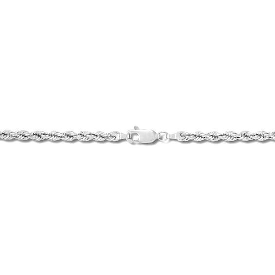 2.9mm Diamond-Cut Round Rope Chain Necklace in Hollow 14K Gold