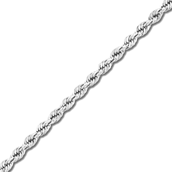 2.9mm Diamond-Cut Round Rope Chain Necklace in Hollow 14K White Gold - 20â