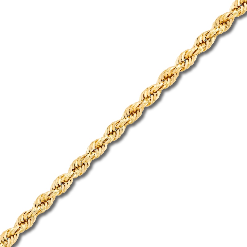 Main Image 2 of 2.9mm Diamond-Cut Round Rope Chain Necklace in Hollow 14K Gold - 22”