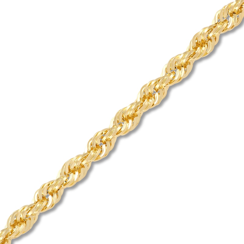 Main Image 2 of 3.75mm Diamond-Cut Round Rope Chain Necklace in Hollow 14K Gold - 22”