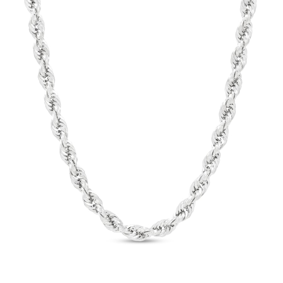 2.9mm Diamond-Cut Round Rope Chain Necklace in Hollow 14K Gold