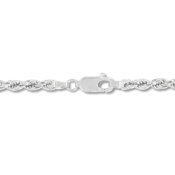 2.9mm Diamond-Cut Round Rope Chain Necklace in Hollow 14K Gold