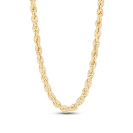 3.75mm Diamond-Cut Round Rope Chain Necklace in Hollow 14K Gold - 20”