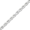 Thumbnail Image 2 of 3.75mm Diamond-Cut Round Rope Chain Necklace in Hollow 14K White Gold - 24”