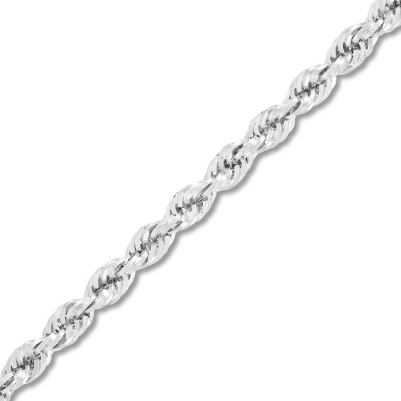 3.75mm Diamond-Cut Round Rope Chain Necklace in Hollow 14K Gold
