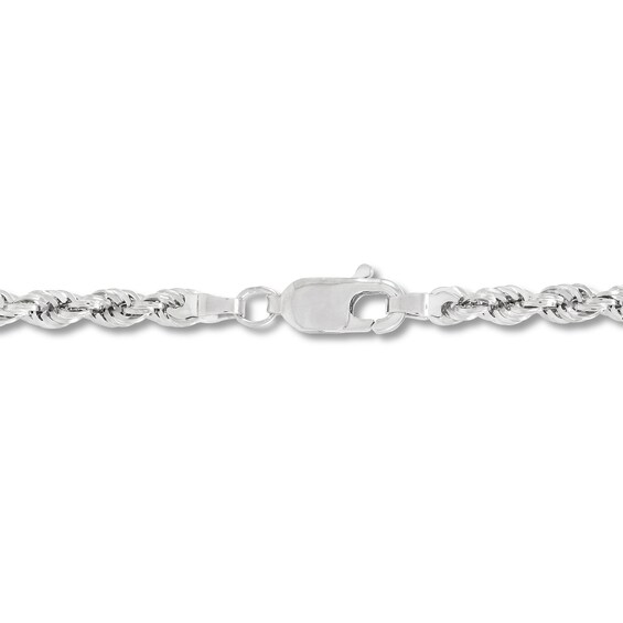 3.75mm Diamond-Cut Round Rope Chain Necklace in Hollow 14K Gold