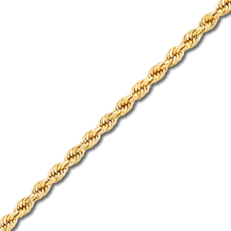 Main Image 5 of 2.9mm Diamond-Cut Round Rope Chain Necklace in Hollow 14K Gold - 24”