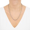 Thumbnail Image 2 of 3.75mm Diamond-Cut Round Rope Chain Necklace in Hollow 14K White Gold - 20”