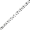 Thumbnail Image 3 of 3.75mm Diamond-Cut Round Rope Chain Necklace in Hollow 14K White Gold - 20”