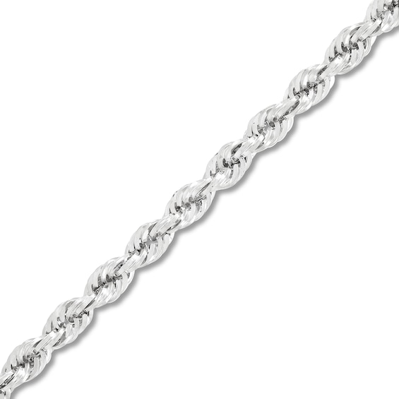 3.75mm Diamond-Cut Round Rope Chain Necklace in Hollow 14K Gold