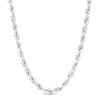 Thumbnail Image 2 of 3.75mm Diamond-Cut Round Rope Chain Necklace in Hollow 14K White Gold - 26”