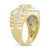 Thumbnail Image 2 of 1 CT. T.W. Multi-Diamond Square-Top Ribbed Shank Ring in 10K Gold