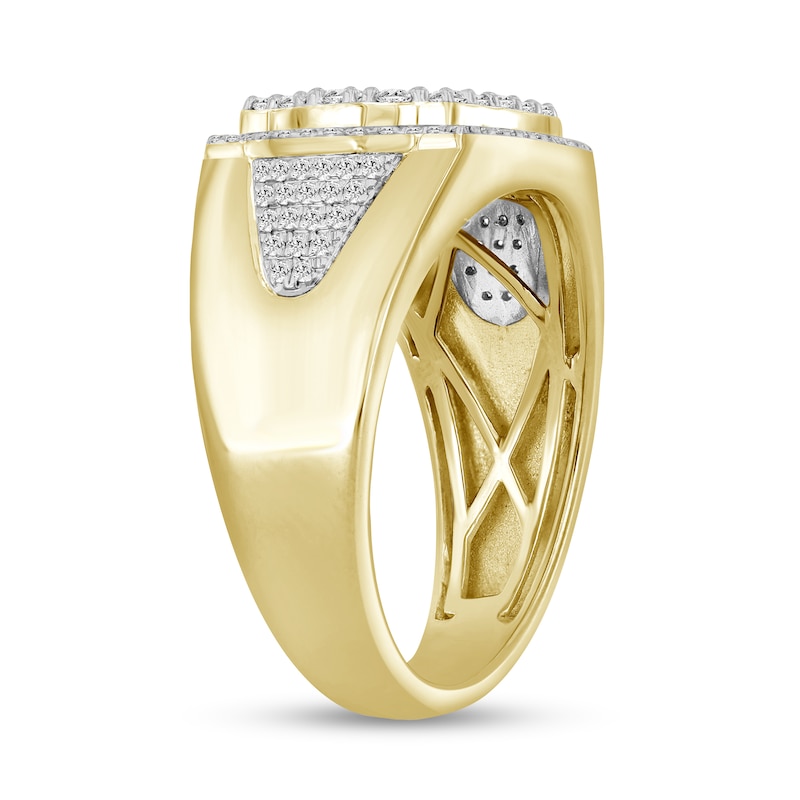 Main Image 2 of 1 CT. T.W. Diamond Oval Signet Ring in 10K Gold