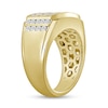 Thumbnail Image 2 of 1-1/2 CT. T.W. Certified Lab-Grown Diamond Triple Row Rectangle-Top Ring in 14K Gold (F/SI2)