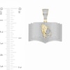 Thumbnail Image 2 of 3/4 CT. T.W. Diamond Praying Hands with Bible Necklace Charm in 10K Gold