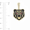 Thumbnail Image 2 of 1/2 CT. T.W. Black and White Diamond with Lab-Created Ruby Bear Head Necklace Charm in 10K Gold