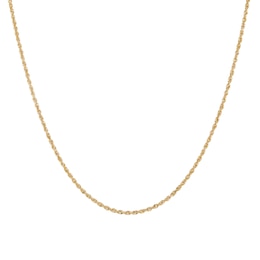1.8mm Diamond-Cut Round Rope Chain Necklace in Hollow 14K Gold - 16”