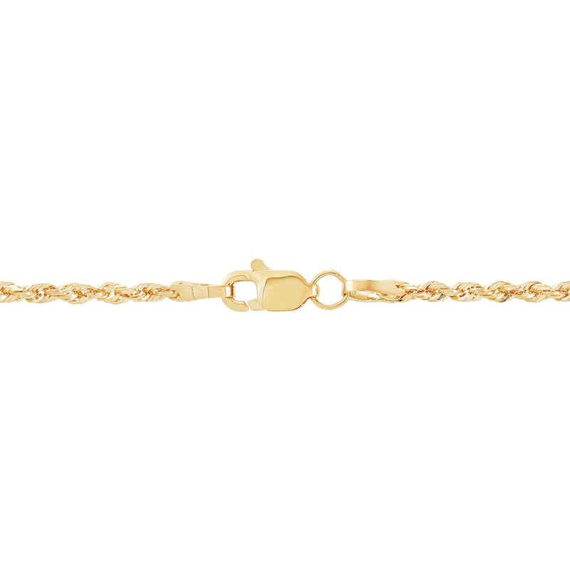 Main Image 2 of 1.8mm Diamond-Cut Round Rope Chain Necklace in Hollow 14K Gold - 16”