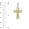 Thumbnail Image 2 of 1/4 CT. T.W. Diamond Edge Crucifix Necklace Charm in 10K Gold