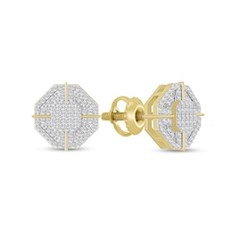 1/3 CT. T.W. Diamond Octagon Stud Earrings in 10K Gold