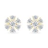 Thumbnail Image 3 of 1/3 CT. T.W. Diamond Flower Stud Earrings in 10K Gold