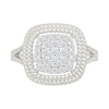 Thumbnail Image 3 of 1/2 CT. T.W. Cushion-Shaped Multi-Diamond Double Rope Frame Ring in 10K White Gold
