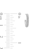 Thumbnail Image 3 of 1/8 CT. T.W. Diamond Multi-Row J-Hoop Earrings in 10K White Gold