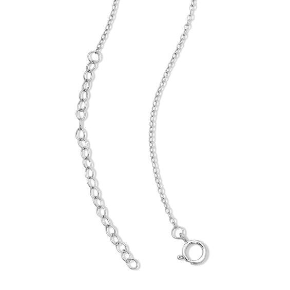 Pear-Shaped Garnet and 1/10 CT. T.w. Multi-Diamond Toi et Moi Heart Necklace in Sterling Silver