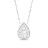 Thumbnail Image 1 of 1/4 CT. T.W. Pear-Shaped Certified Lab-Created Multi-Diamond Necklace in 14K White Gold (F/SI2)