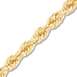 4.5mm Diamond-Cut Round Rope Chain Necklace in Hollow 14K Gold - 26”