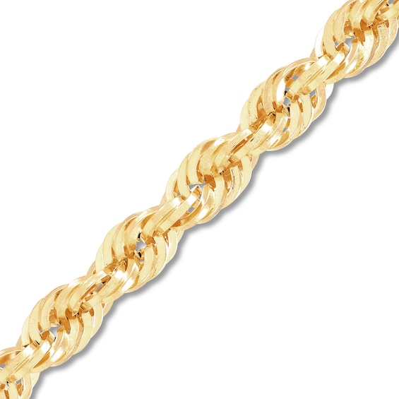 4.5mm Diamond-Cut Round Rope Chain Necklace in Hollow 14K Gold - 24â