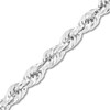 Thumbnail Image 1 of 4.5mm Diamond-Cut Round Rope Chain Necklace in Hollow 14K White Gold - 24”