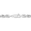 Thumbnail Image 3 of 4.5mm Diamond-Cut Round Rope Chain Necklace in Hollow 14K White Gold - 24”