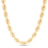 Thumbnail Image 2 of 4.5mm Diamond-Cut Round Rope Chain Necklace in Hollow 14K Gold - 22”