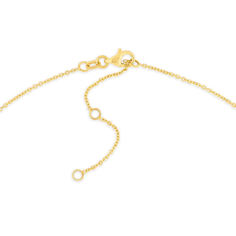 Main Image 3 of White Enamel Sideways Cross Necklace in 14K Gold