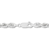 Thumbnail Image 3 of 4.5mm Diamond-Cut Round Rope Chain Necklace in Hollow 14K White Gold - 26”