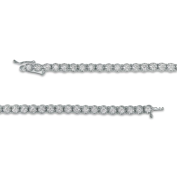 10 CT. T.w. Certified Lab-Grown Diamond Tennis Necklace in 10K White Gold (F/Vs2) - 20"