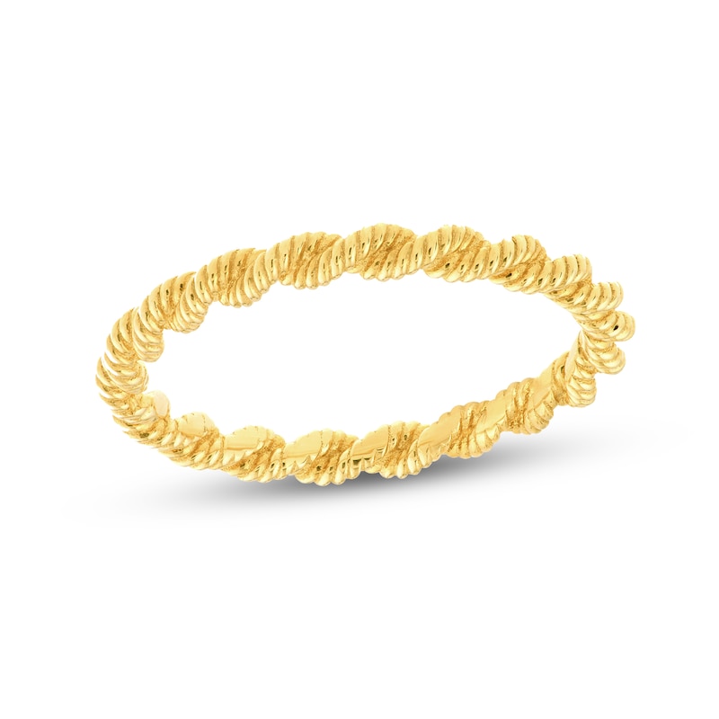 Main Image 1 of Rope-Textured Twist Ring in 14K Gold