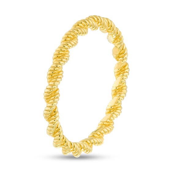 Rope-Textured Twist Ring in 14K Gold