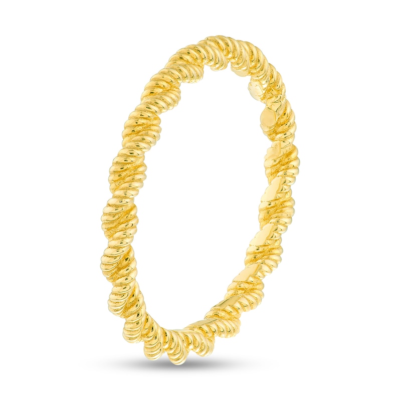 Main Image 2 of Rope-Textured Twist Ring in 14K Gold