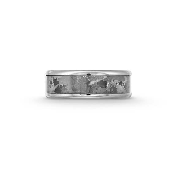 8.0mm Titanium Inlay Wedding Band in Tungsten